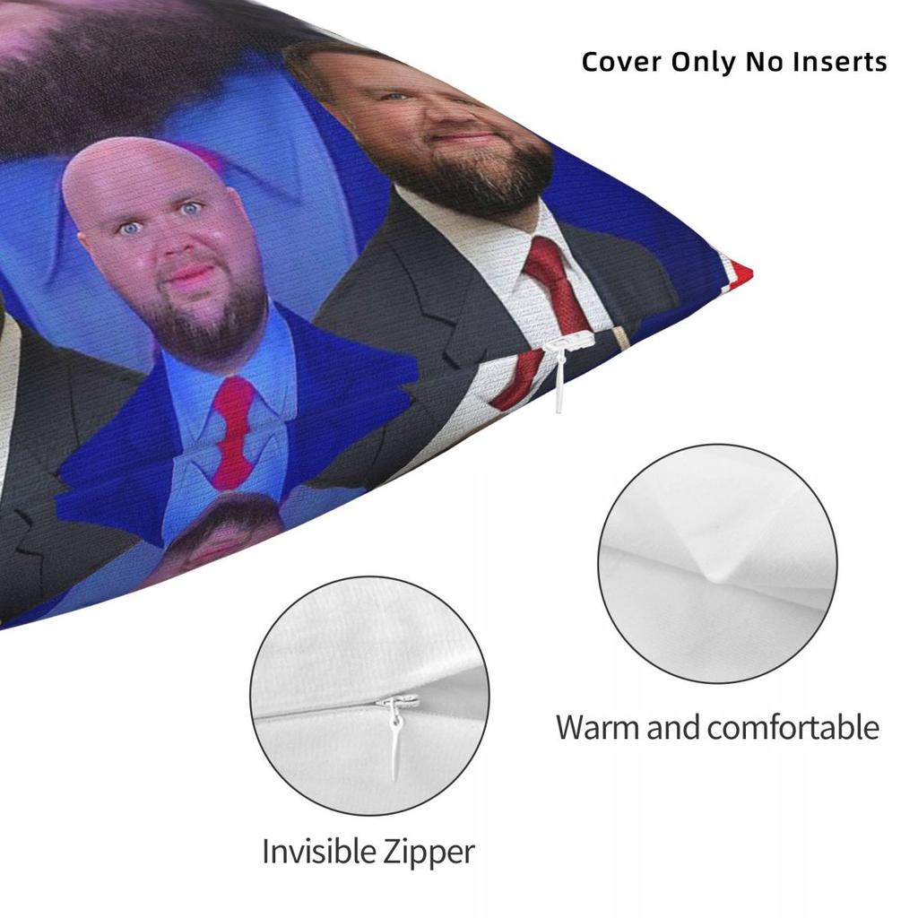 Jd Vance Face Meme Square Pillowcase Polyester Linen Velvet Creative Zip Decorative Throw Pillow Case Car Cushion Case