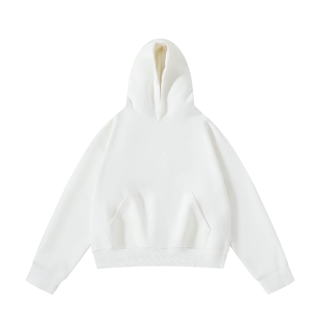 RUIIENRS x ROPUCHA Jaro Podzim Zkrácená Mikina Boxy Střih Čistý Styl Unisex FW228