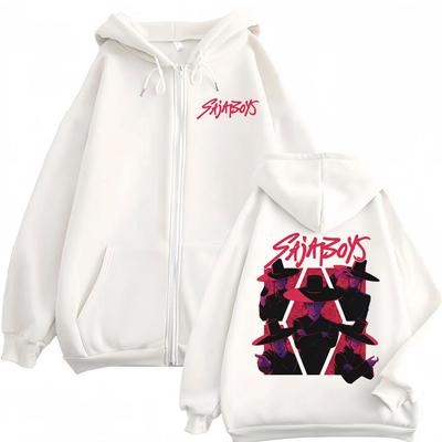 KPop Demon Hunters Graphic Zipper Hoodie Harajuku Cartoon Long Sleeve Zip Up Sweatshirt Men Women Casual Fashion Loose Pullovers