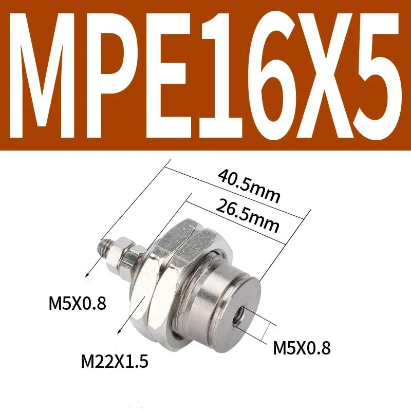 MPE Series Bore 4/6/10/15mm, Stroke 5/10/15/20mm-B Miniature Male Threaded Micro Single Action Spring Cylinder