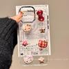Cartoon Kt Cat Plaid Bow Star Mobile Phone Case For Iphone17Promax Transparent Apple 15 Glitter