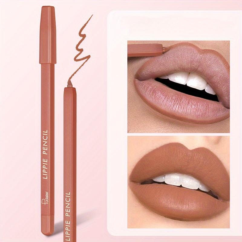 Matita per labbra opaca Impermeabile Non facile da sbavare Matita per delineare le labbra a lunga durata Morso per labbra Trucco Matita per labbra Penna per rossetto Rimpolpante per le labbra