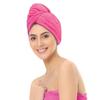 Sassoon Venir Microfiber Hair Wrap Towel for Women (Coral Pink Color, Free Size) with Smooth Texture Super Absorbent Quick Dry Hair Turban for Dryi