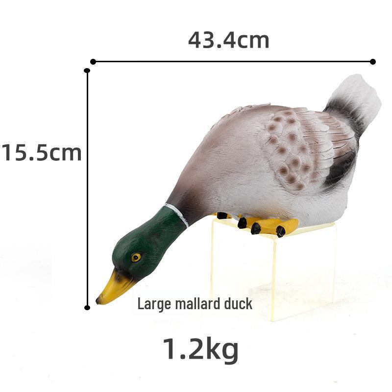 White Duck Pond Decoration with Fish - Resin Garden Ornament