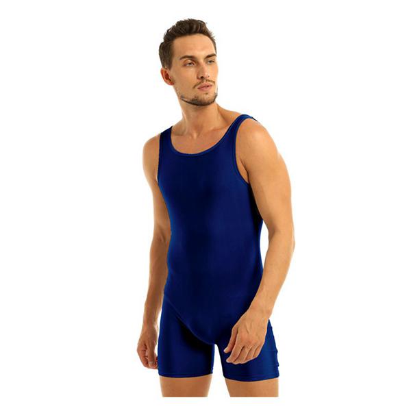 US Mens Bodysuit Singlet Wrestling Leotard Gym Workout Jumpsuit Muscle Shapewear