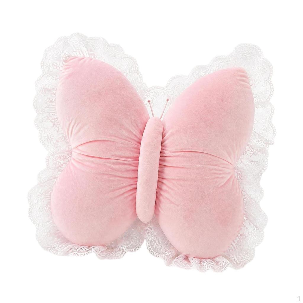 16" Butterfly Shaped Back Cushion Throw Pillows for Bedroom Office Decor