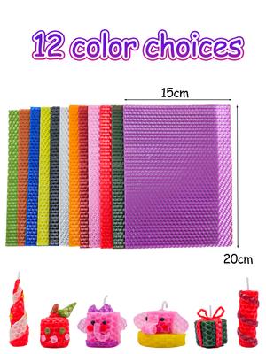 6 ks 15*20 cm Barevný včelí vosk List Svíčka Role Ručně vyráběná Bez dýmu Výroba svíček Plástvový vosk Plátek Materiál pro aktivitu rodič-dítě