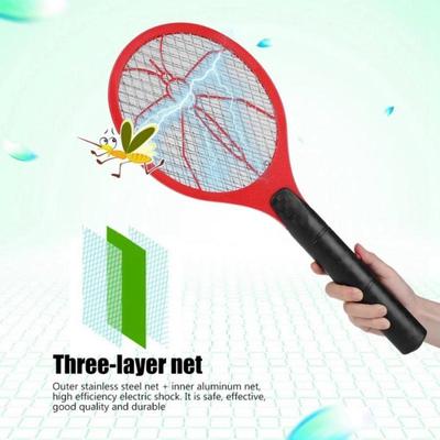 Electric Mosquito Killer Three-layer Safety Net Cordless Battery Electric Fly Mosquito Swatter Bug Zapper Racket Insects Killer
