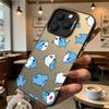 Cute Blue Cartoon Sharks Pattern Shockproof Phone Case for Iphone 16 15 14 13 12 11 Pro Max/Mini Anti-Scratch Premium Hard Cover