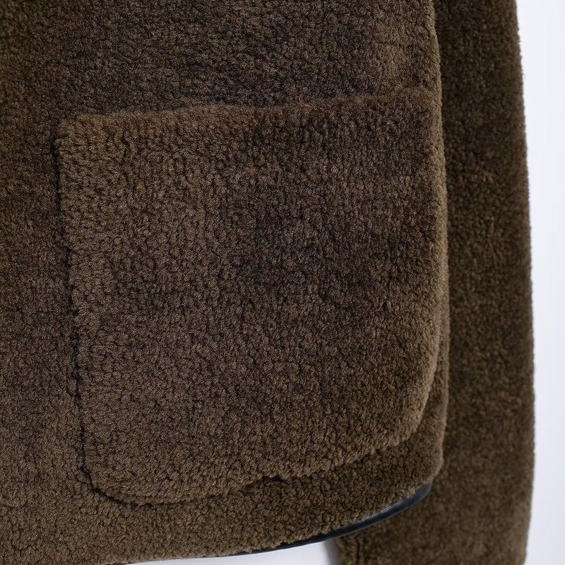 Kaslead New Arrival Women's Clothing Fashion Style Stylish Simple and Versatile Fleece Stitching Jacket Outwear 8372252