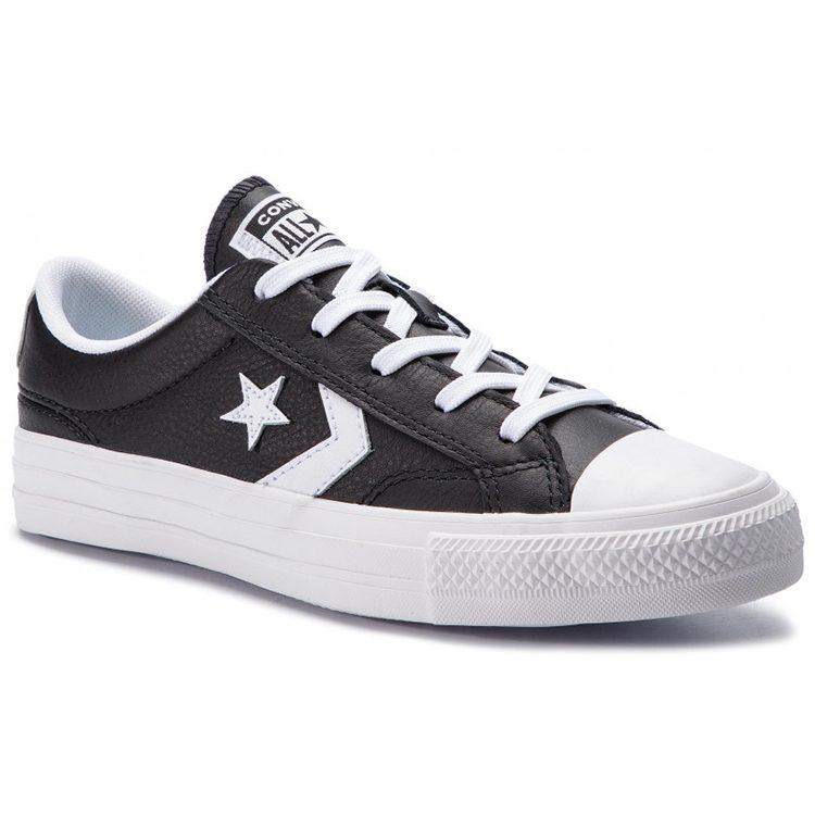 Converse Star Player Ox Pelle Nera Nera 159780C