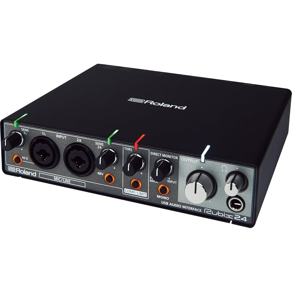 Roland Audio Interface Rubix 24 Home Recording Set [with Dynamic Microphone and Desk Stand]