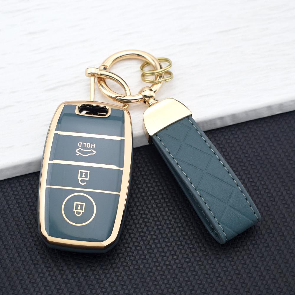 Soft Car Key Case Cover for KIA Sportage Cerato Optima K2 K3 K4 K5 RIO Picanto Soul Sorento Sedona 3/4 Buttons Car Key Shell Bag