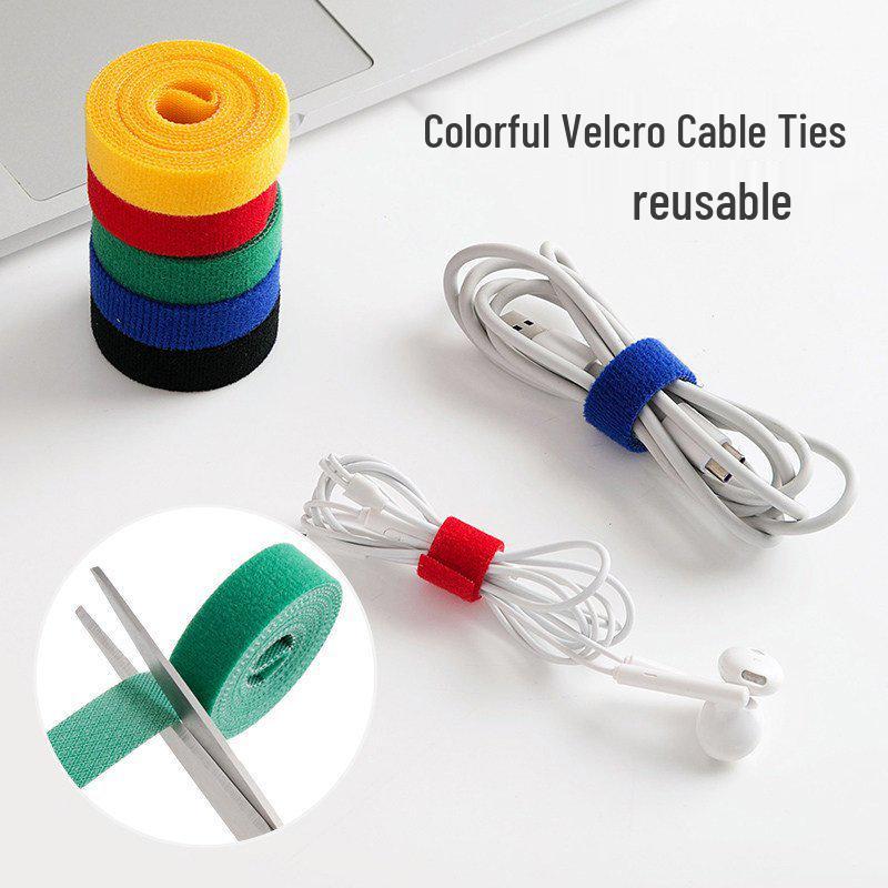 Velcro Cable Organizer Ties for Earphones, Data, Network, and Charging Cables