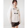 ELLE Women's Plush 100% Wool Hooded Toggle Coat