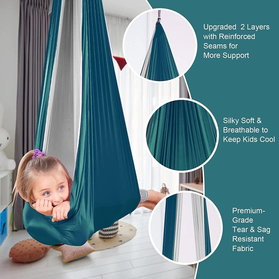 Therapy Swing Hammock Double Swing Cloth Kids Gifts for Autism