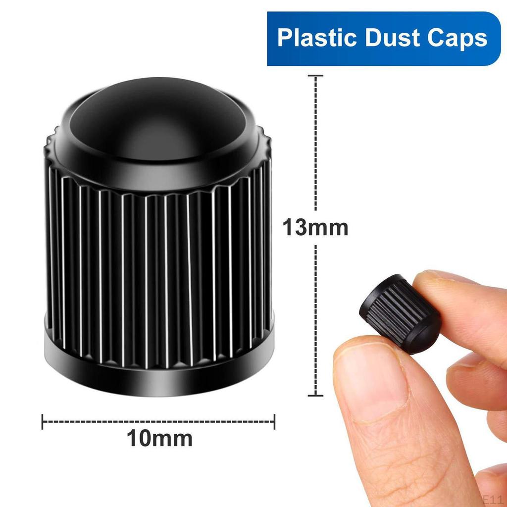 25 Pack Car Tire Valve Caps with Rubber Ring for Vehicle