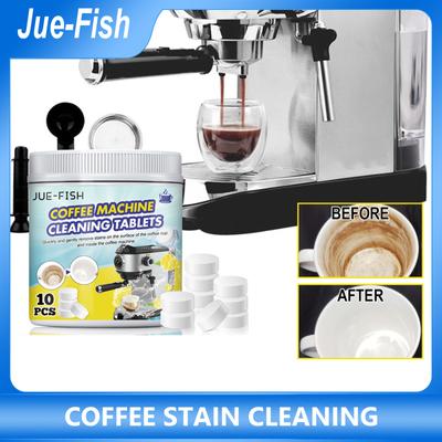 JUE-FISH Comprimés effervescents nettoyants pour taches de café, pour le nettoyage des tasses à thé, tasses à café, ustensiles de tasse, comprimés nettoyants pour taches de café