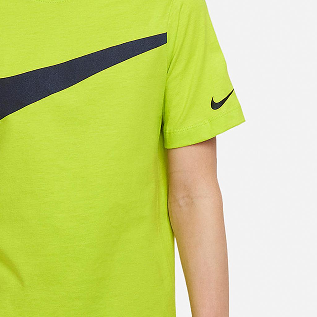 Nike Sportswear Big Logo Print Crew Neck Short Sleeve T-Shirt Kids Tops Atomic-Green DO1807-321