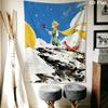 Little Prince Hush Wall Hanging Printed Fabric Blanket Decorative Tapestries for Bedroom Living Room Home Decor