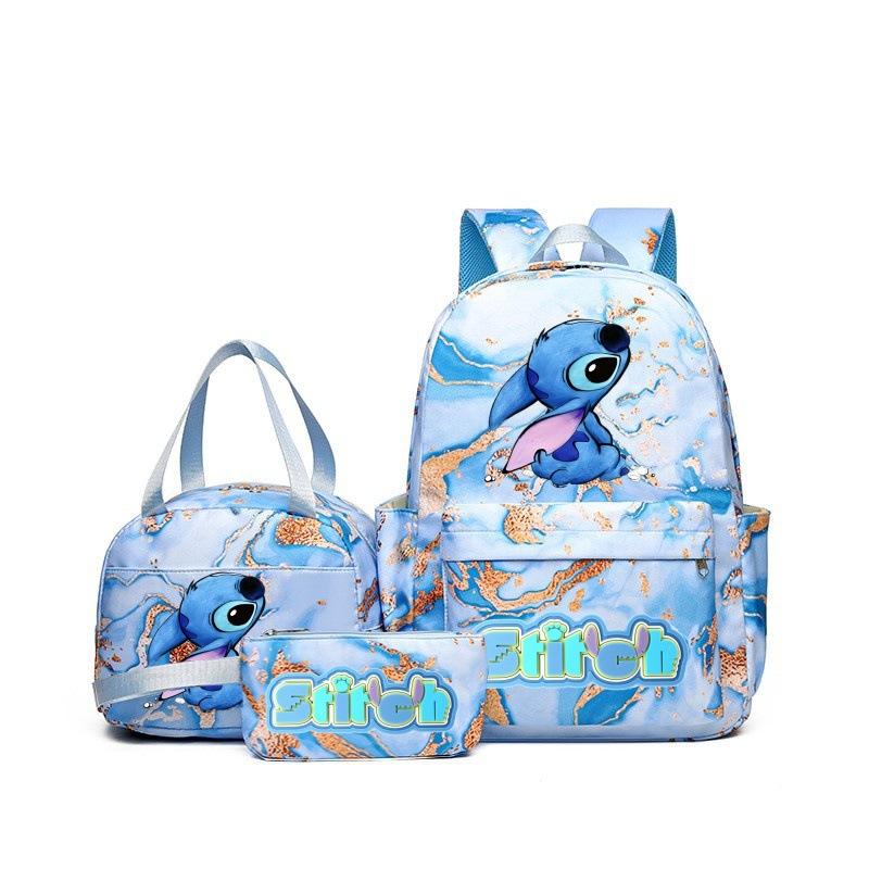 Student Schoolbag Three-Piece Set, Wear-Resistant And Breathable Large-Capacity Backpack, Youth Travel Backpack, Computer Bag