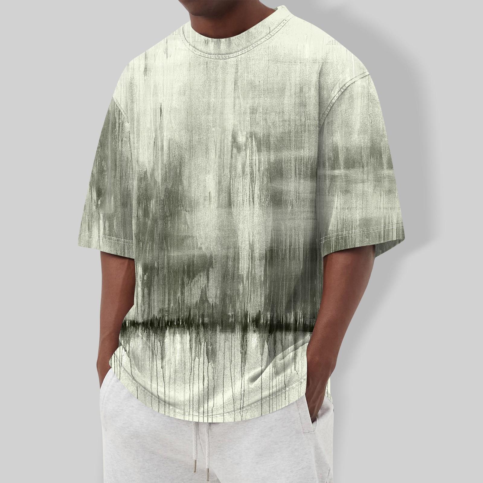 

Летняя мужская популярная футболка с круглым вырезом и коротким рукавом с принтом XXXL