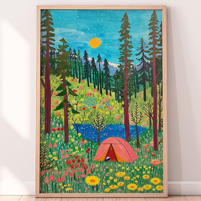 

Абстрактное горное произведение искусства Красочное настенное искусство Холст Живопись Гостиная Принт Пейзаж Флоральное искусство Постер и Принты Домашний декор 21cm×30cm NoFrame