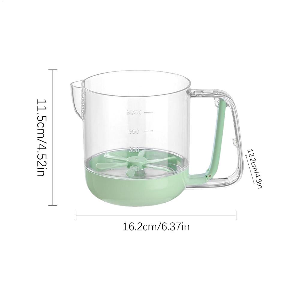 

Egg Mixing Cup Hand-Pressed Cream Beating Cup Multifunctional Hand Push Mixer Kitchen Gadget For Baking & Cooking зелёный
