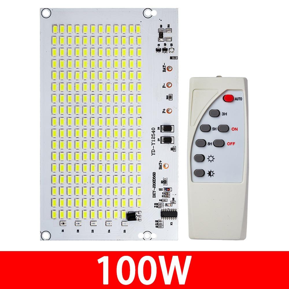 1Pcs 25/40/60/100/250W LED Solar Light Board Remote Control Floodlight  For Outdoor Garden Lamp