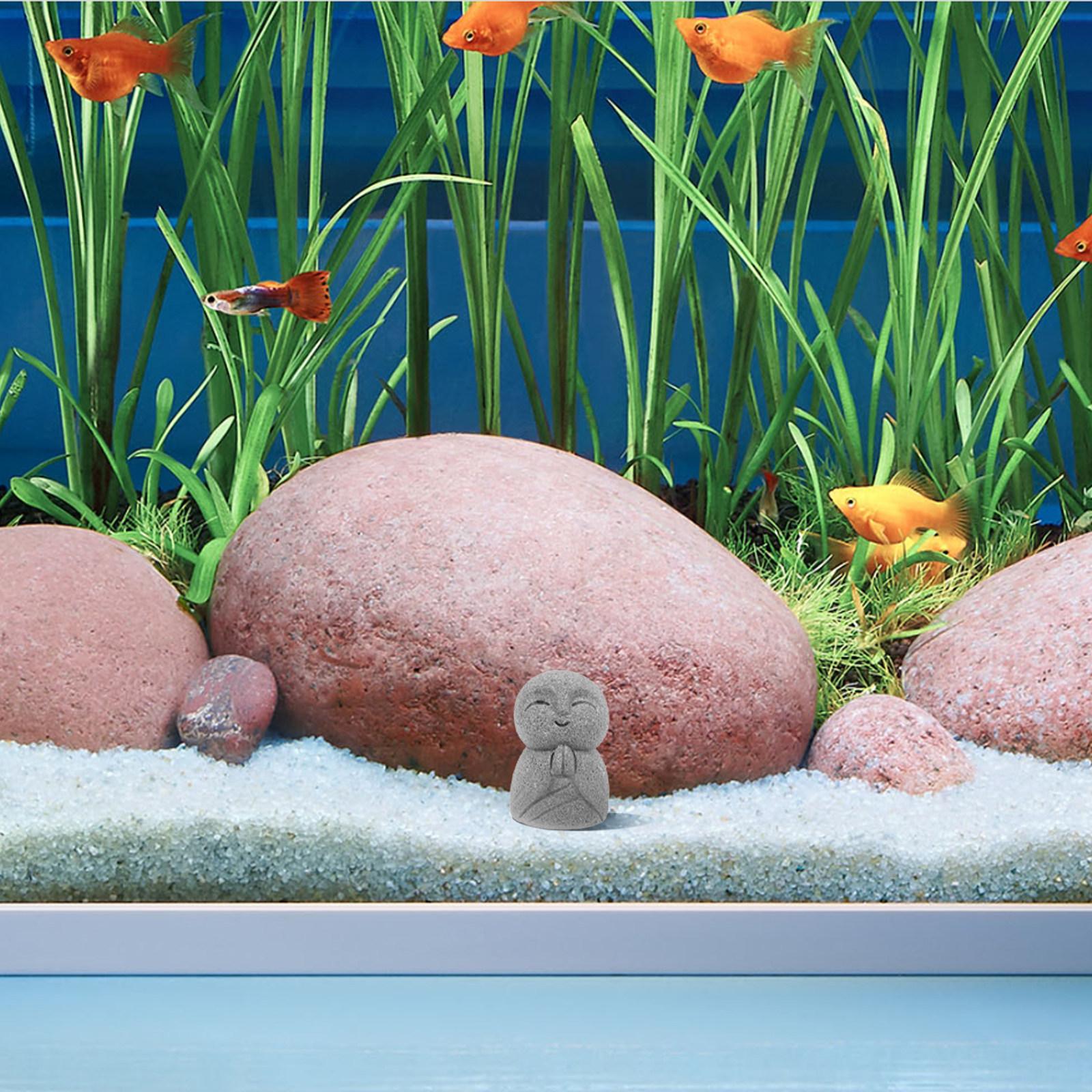 Миниатюрная статуэтка Будды Дзидзо из Японии Песчаник Медитирующая фигурка для Дома Сада Украшение Фэн-шуй Безмятежная Декоративная China Mainland