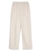 AOTT Linen Elastic Waist Wide Pants White