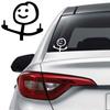 10.7x10cm Smile Laser Car Stickers Auto Vinyl Film Funny Decals For Car Bumper Windows Motorcycle Laptop Walls Car Accessories