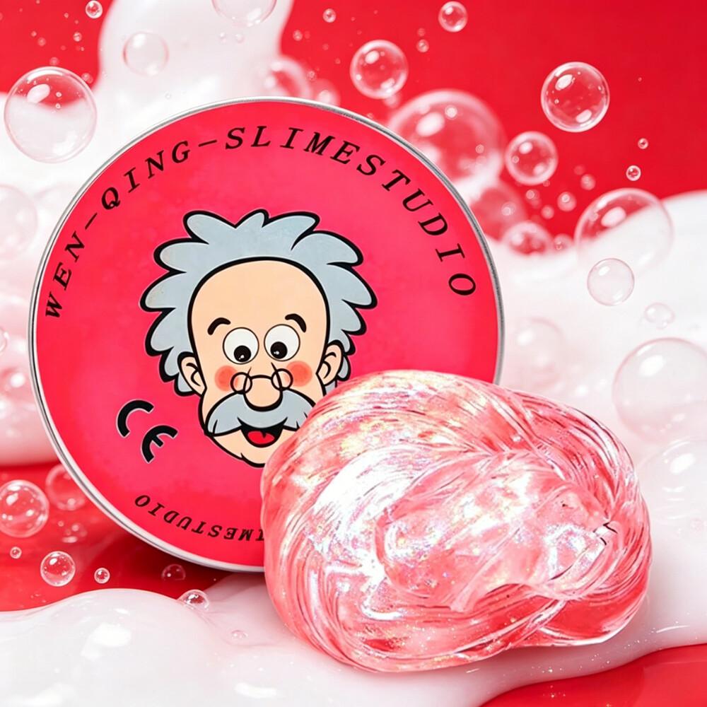 New Old Man Shape Liquid Squishy Stress Relief Toy, Transparent Crystal Slime Fluffy Foam Putty, Safe Bouncy Stretchy Color Slime Sensory Toy For Kids