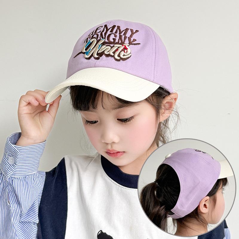 

Весенняя Новая Детская Бейсболка Модная Вышивка Буквы Пустой Верх Хвост Бейсболка Корейская Версия Детская Шляпа 3-10 years old