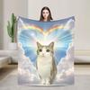Internetberühmte Meowl Katze Eule Meme Decke Reise Flanell Überwurf für Wohnkultur Warm Benutzerdefiniert DIY Tagesdecke Geburtstagsgeschenk