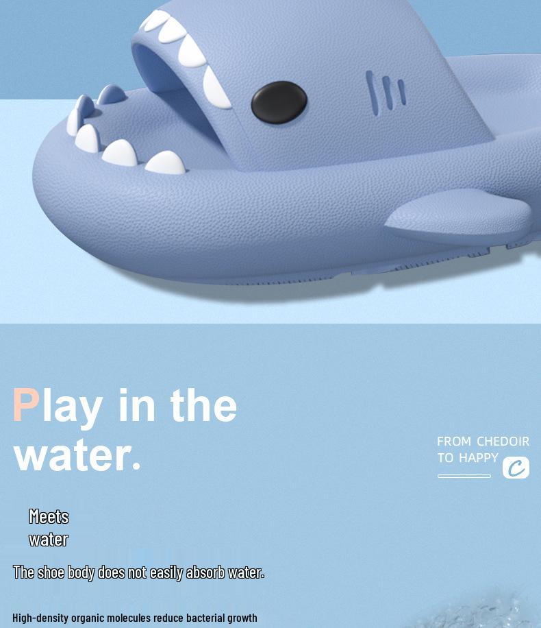 Shark Summer Slippers: Non-Slip Thick Sole for Men and Women, Indoor and Outdoor Wear.