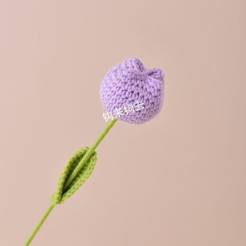 

Handmade Wool Crochet Tulip Bouquet - Perfect Gift for Best Friend
