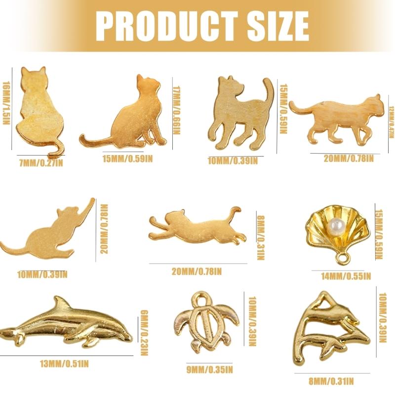 Whimsical Cats And Ocean Theme Alloy Charm For Crafting Pet Lovers Handmade Jewelry Supplies Necklace Accessories