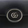 GUCCI Petit GG Shoulder Bag 739722 Double G 2WAY black leather Women Used