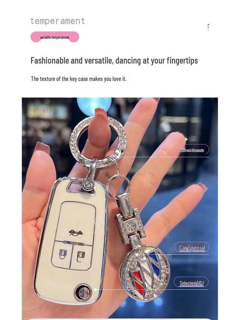 Women's Car Key Cover for Buick: Excelle, Regal, Verano, LaCrosse, Envision S