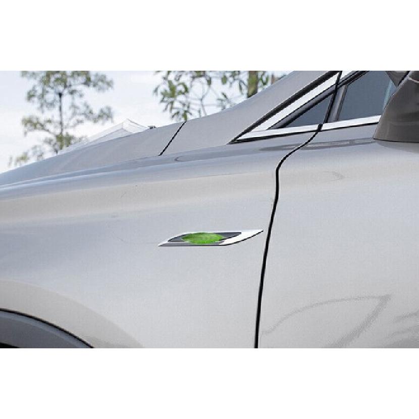 For Lincoln MKC 2015-2019 Silver Steel Side Fender Air Wing Vent Cover Trim 2PCS