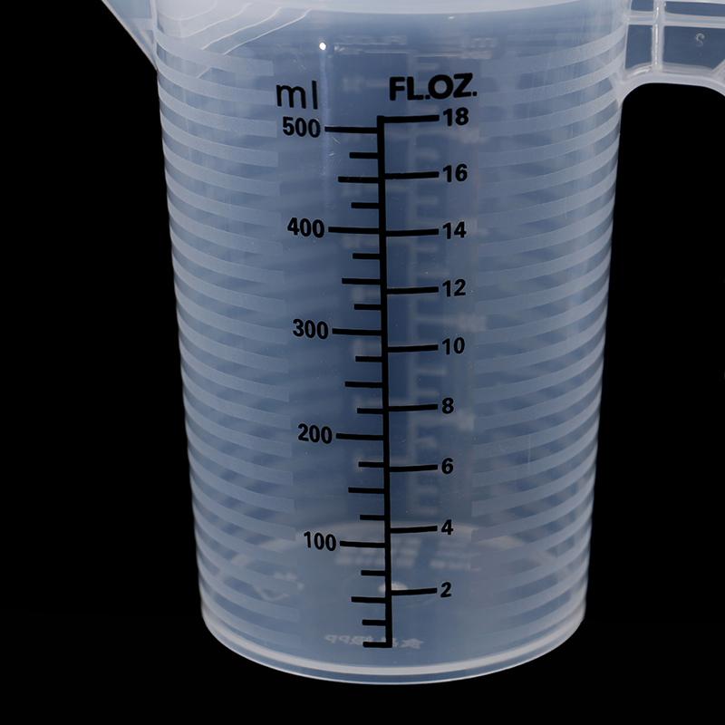 Jarra medidora de 100/250/500 ml, transparente, para hornear, cocina, harina, agua, con tapa