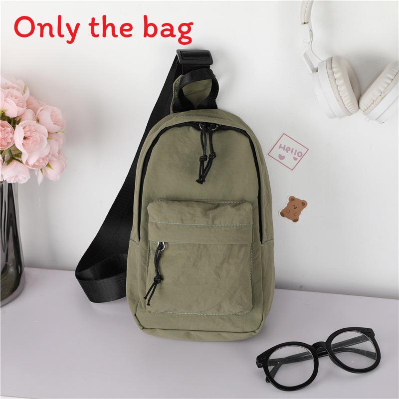 Simple Color Solid Neutral Children Shoulder Bag Chest Bag  For Boys Girls And