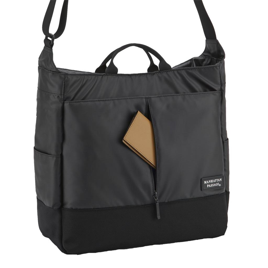 Manhattan Passage 3204B BK Stylish Shoulder Pack, Plus 2 (Black) Unisex