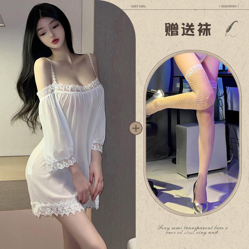 Sexy lingerie sexy perspective lace pure desire uniform temptation passion suspender free wholesale