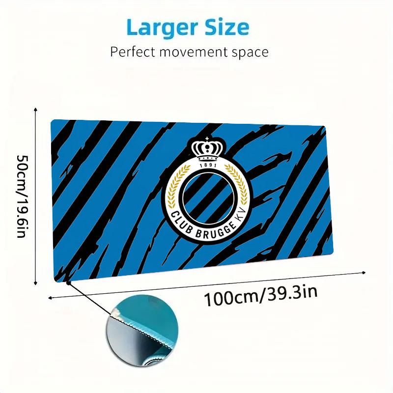 Club Brugge KV Large Size Mouse Pad Large Gaming Table Cushion Non-slip Laptop Tablet Big Mousepad XXL Mat Mini PC Playmat With Lock Edge