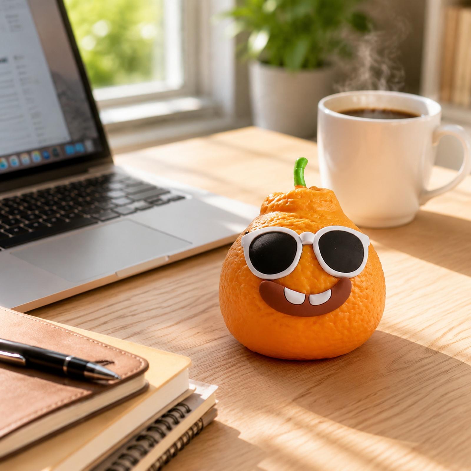 

Squishy Orange Stress Relief Toy Soft PU Foam Squeeze Toy Slow Rising Sensory Fidget Toy for Kids and Adults Desk Accessory One Size жёлтый