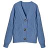 2023 Autumn/Winter Women's Chunky Knit Long Sleeve Button-Up Cardigan