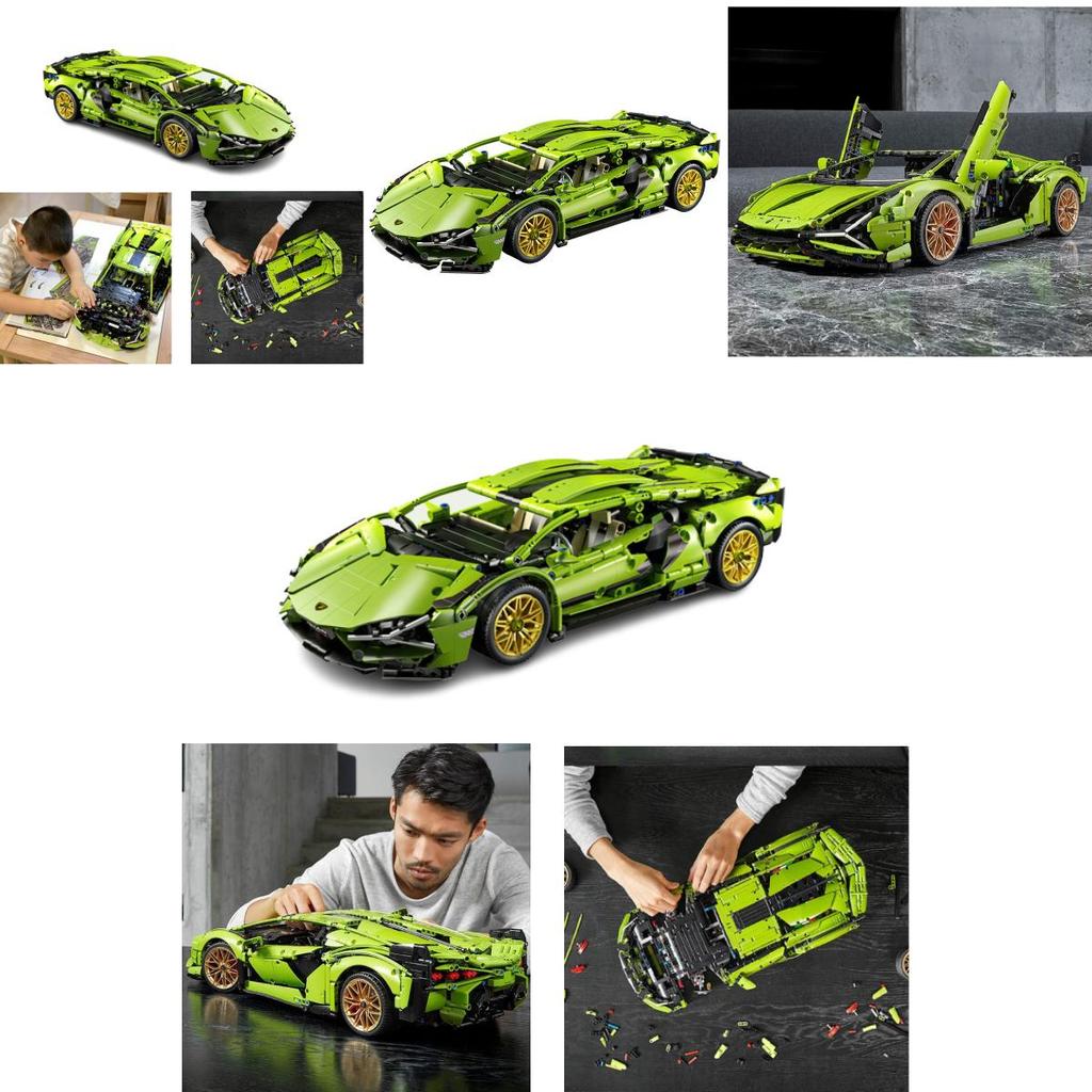 Hochschwieriges Erwachsenen-Modellauto-Bauspielzeug für Männer und Frauen, kompatibel mit Lego Lamborghini