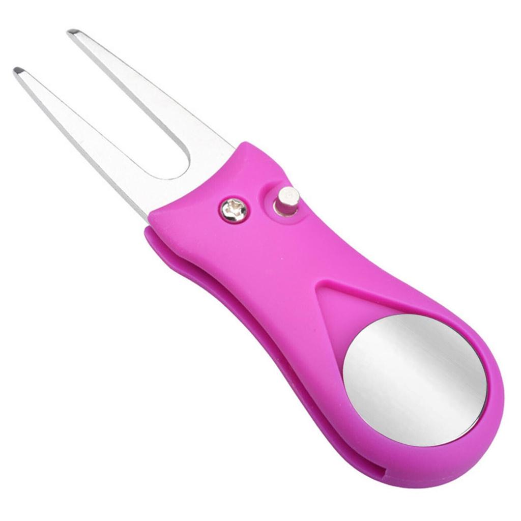 Foldable Golf Tool With Pop-up Button Magnetic Ball Marker Screwdriver Cordless
